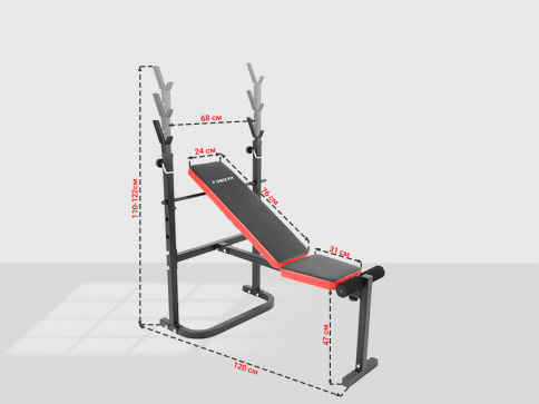 Скамья силовая со стойками UNIX Fit BENCH 120 - 3