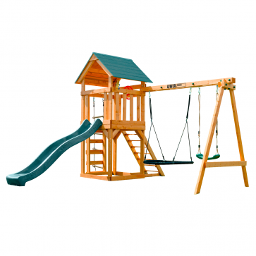 Детский игровой комплекс UNIX Kids (6 in 1) Dark Green - 1